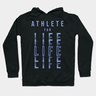 ATHLETE FOR LIFE | Minimal Text Aesthetic Streetwear Unisex Design for Fitness/Athletes | Shirt, Hoodie, Coffee Mug, Mug, Apparel, Sticker, Gift, Pins, Totes, Magnets, Pillows Hoodie